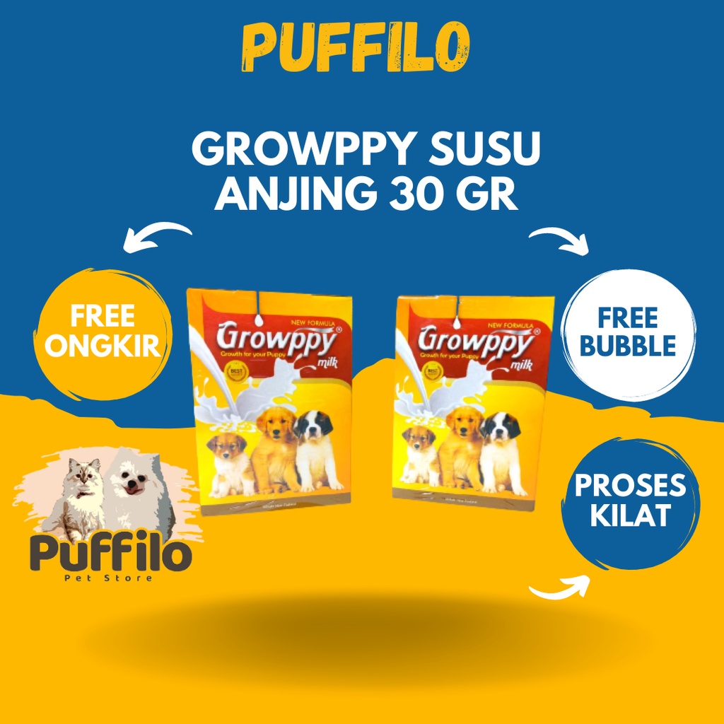 GROWPPY Susu Anak Anjing 1 Sachet 30 gr