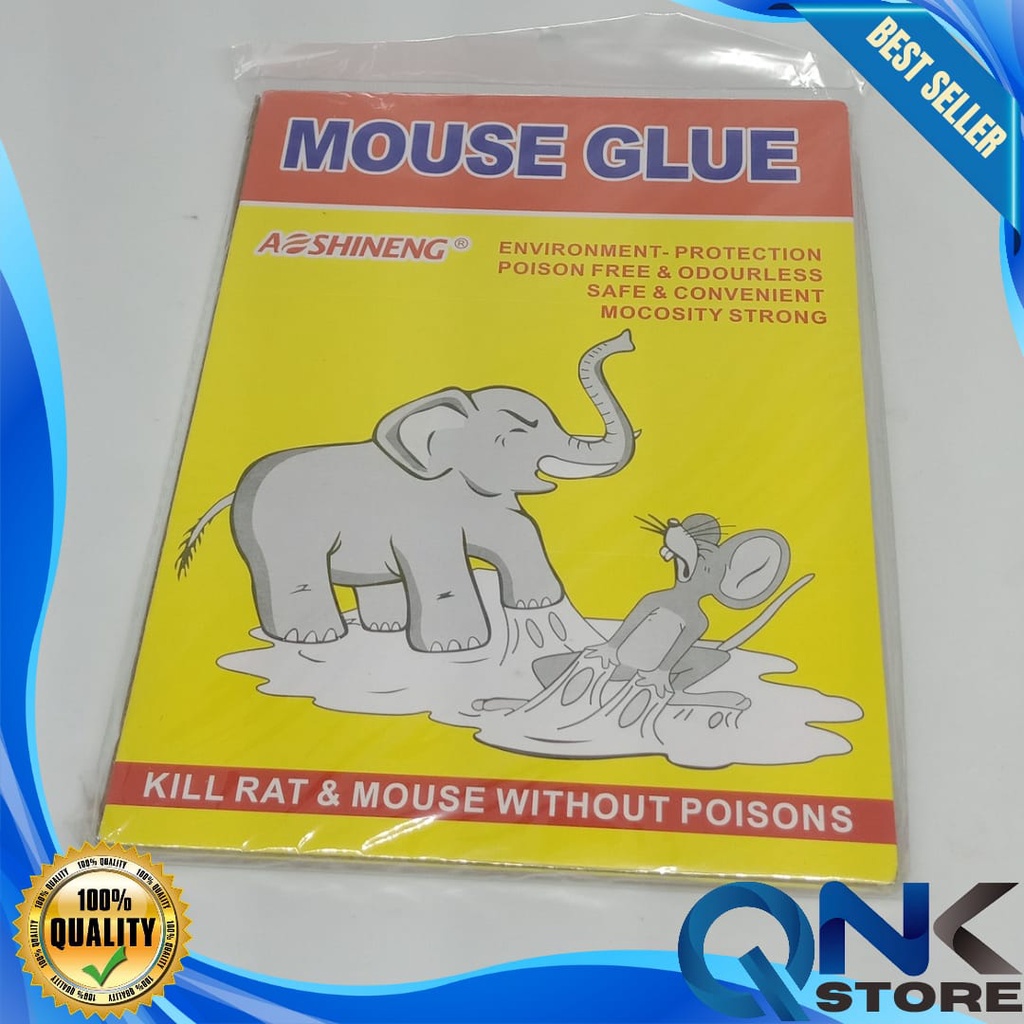 LEM TIKUS PAPAN IMPORT CAP GAJAH / MOUSE RAT GLUE BOARD PERANGKAP TIKUS SUPER LENGKET &amp; TDK BERBAU