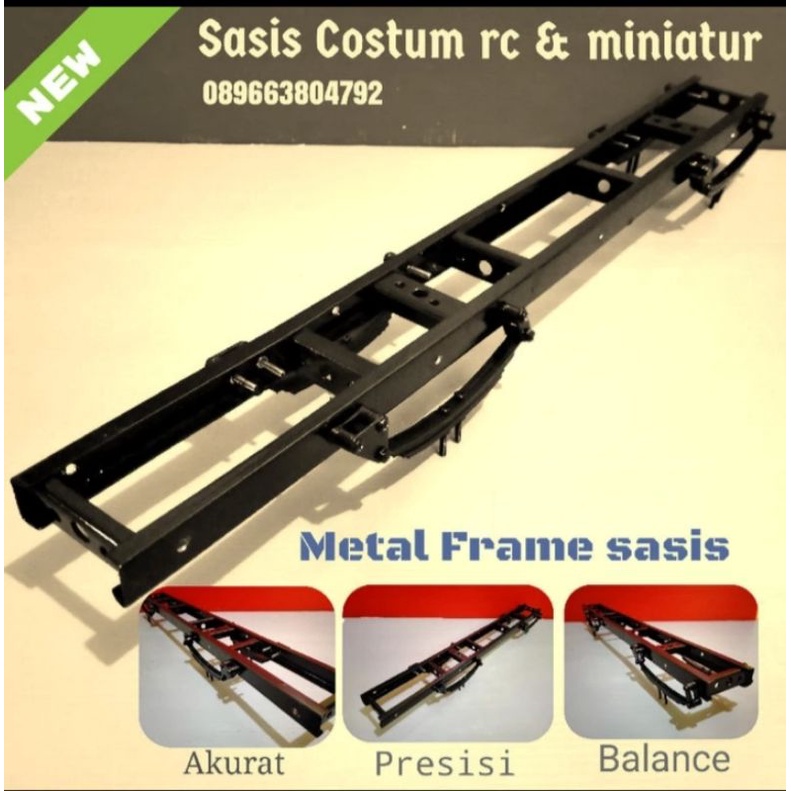 sasis rc truk metal skala 12 plus braket gardan