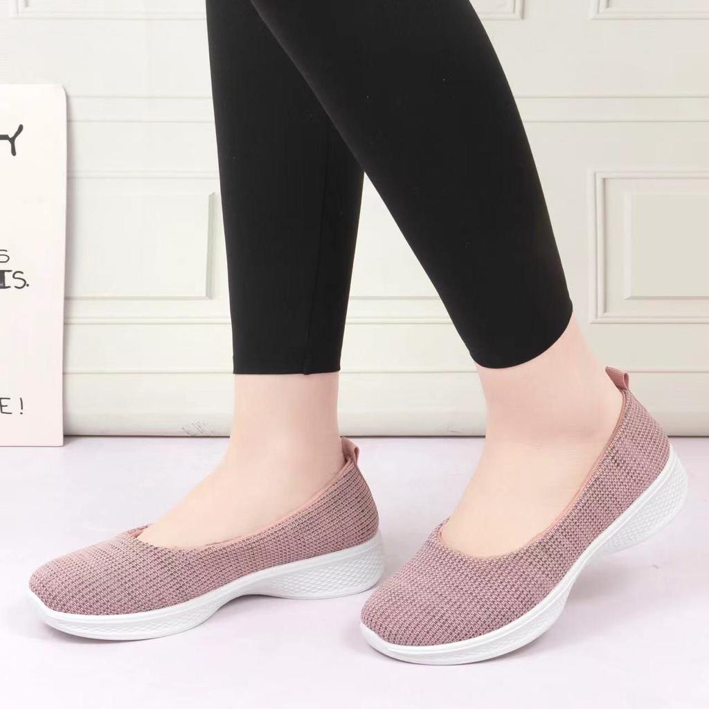 Permata Sepatu Slip On Flyknit QP-0712  Shoes Wanita Import  Fliknit Shoes