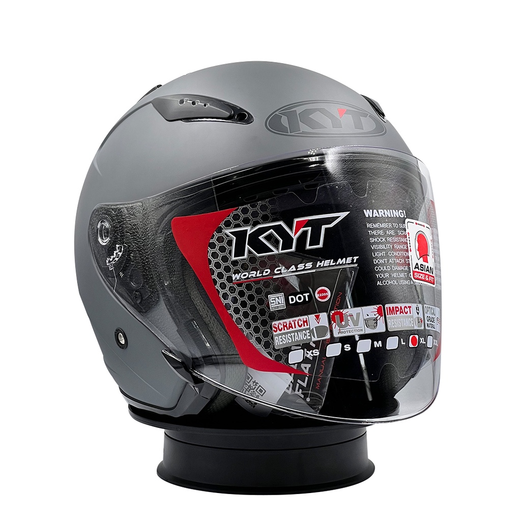 Helm KYT Galaxy Slide Flat R Solid Gorila Grey Doff