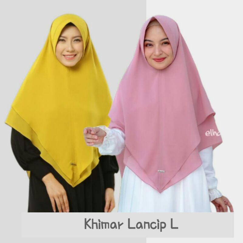 Hijab Instant Jilbab Kerudung Bergo Instan Khimar L Lancip Elhasna Terbaru Kekinian Viral Naznin Ali