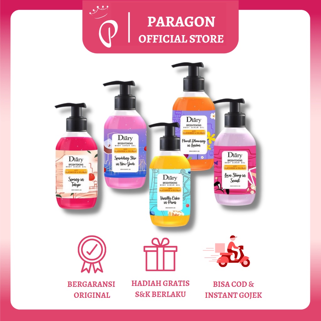 Diary Body Serum Gel | Vanila Cake | Love Story | Sparkling | Spring In Tokyo| Floral Blooming