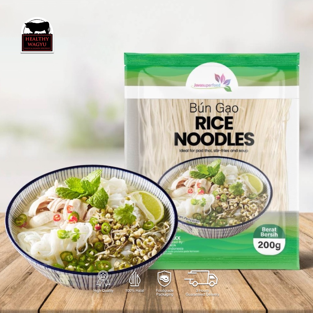 

Nafariz724 Bun Gao Rice Noodles/ Mie Beras 200G Healthy Wagyu