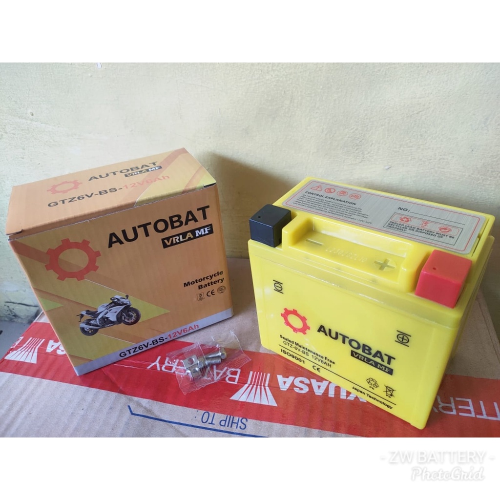 Aki Motor CB 150R, PCX 150, Beat POP, SONIC 150 GTZ6V-BS AUTOBAT VRLA MF