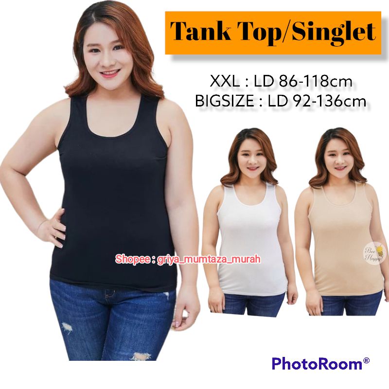 Tanktop Bigsize Bahan Adem / Singlet Wanita Bigsize / Tanktop Jumbo / Tanktop XXL / Singlet XXL / Si