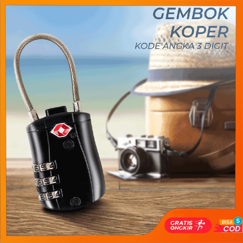 Gembok kombinasi kunci koper tsa 007 bisa untuk gembok koper umroh anti maling