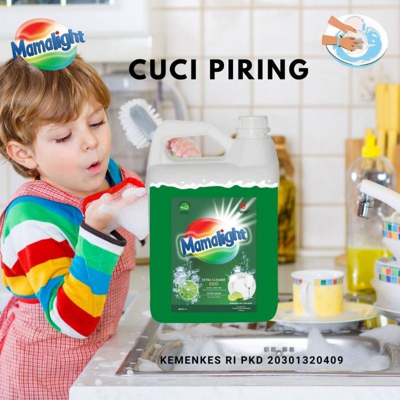 Mama Light Sabun Cuci Piring 5 Liter - Sabun Piring 5 Liter