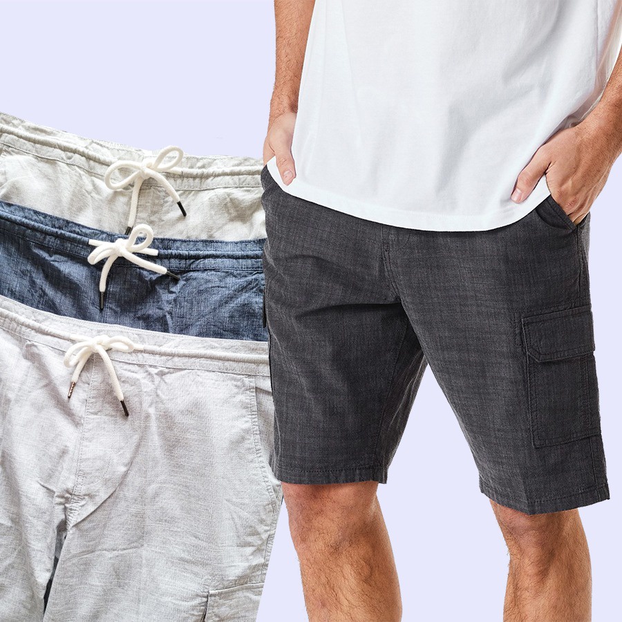 lovemecorner ANKO MENS TEXTURED CARGO SHORT CELANA PENDEK PRIA ADA ZIPPER + TALI RECOMMENDED LIMITED