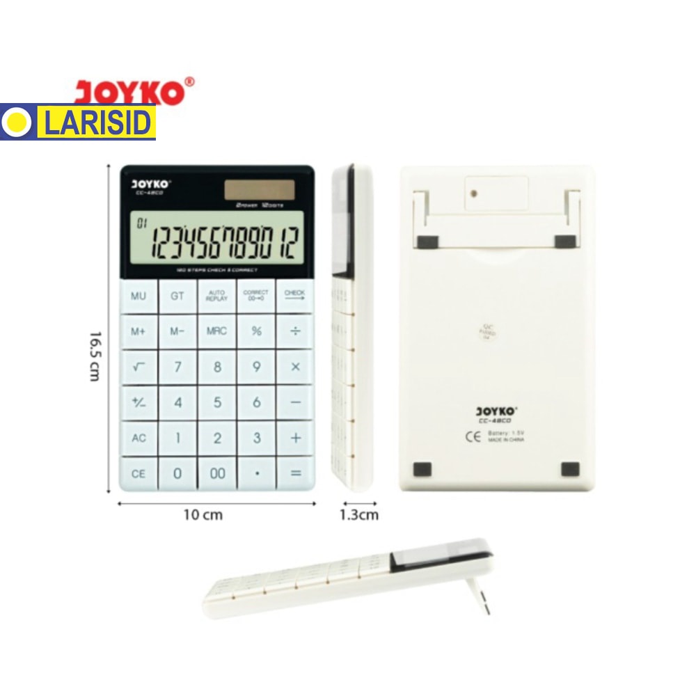 

Calculator Kalkulator Joyko Cc 48Co White 12 Digits Check Correct