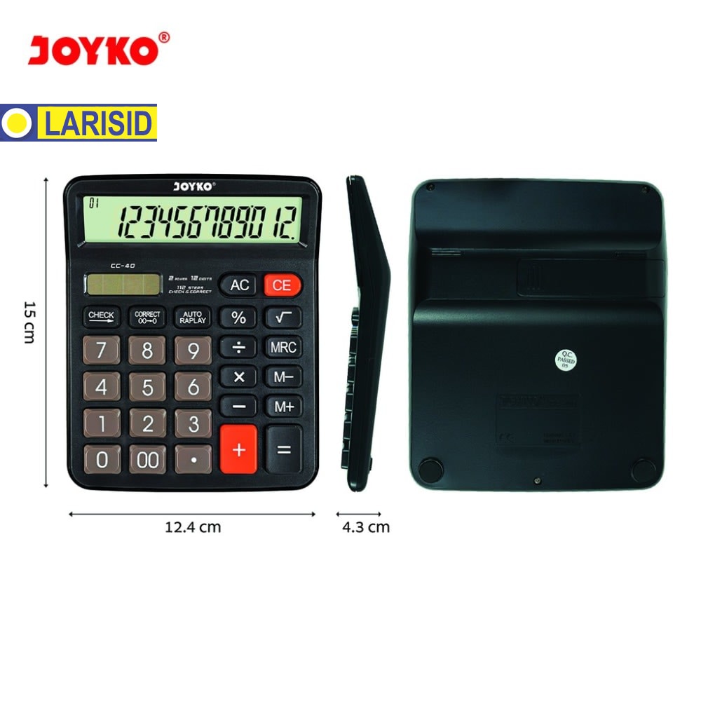 

Calculator Kalkulator Joyko Cc 40 12 Digits Check Correct