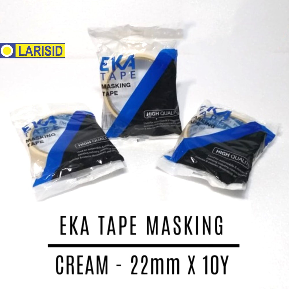 

Lakban Kertas Eka Masking Tape Cream 22Mm X 10 Yard