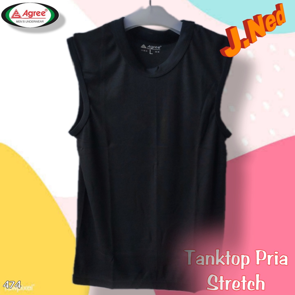 J474T (3PCS) Kaos Tanktop Pria Sport KAOS DALAM SPORT