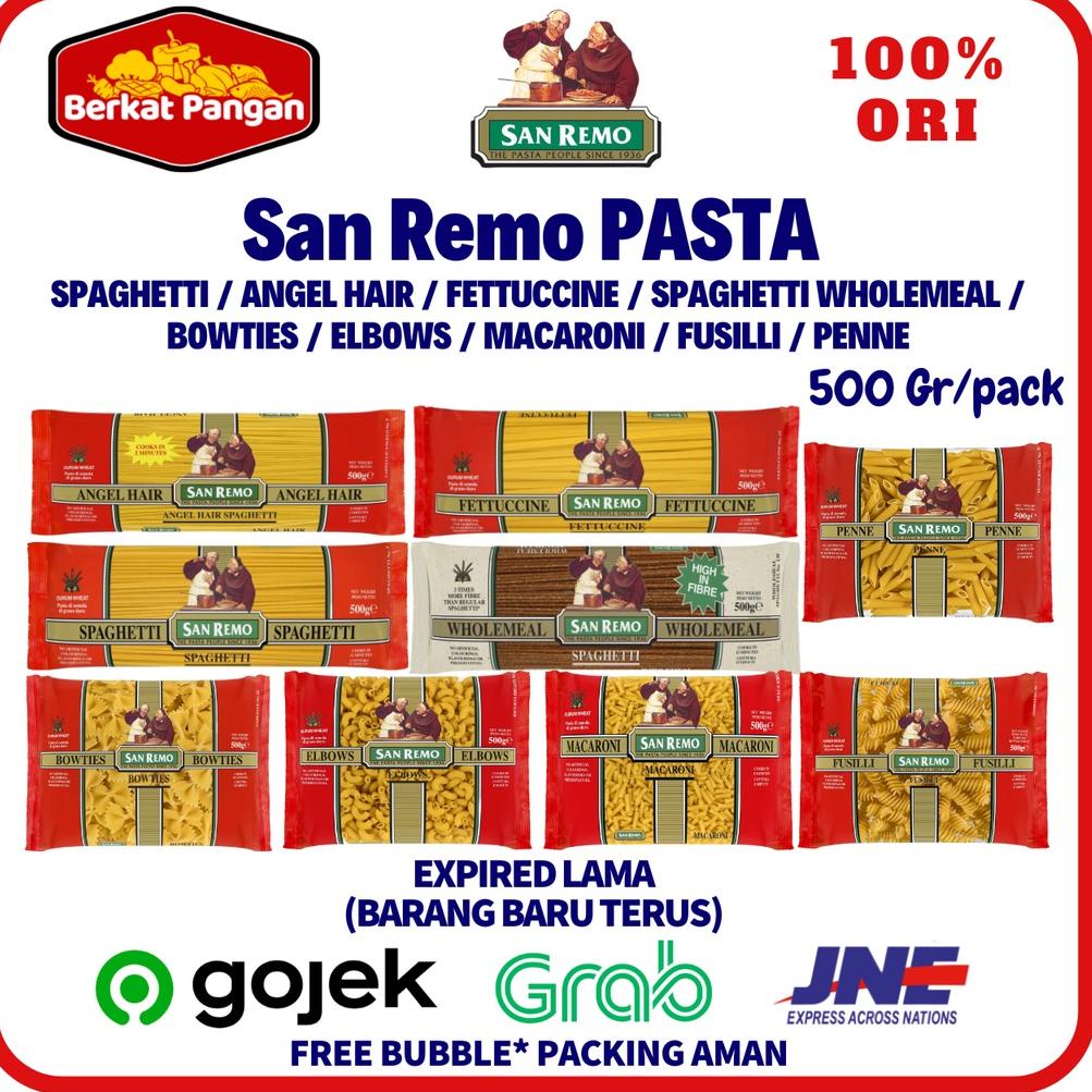 

Ready Stok San Remo Pasta SpaghettI Fettucine Bowties Fusilli Elbow Macaroni 500g