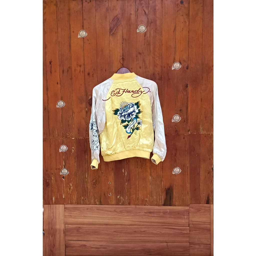 Jacket Sukajan Ed Hardy Reversibel Vintage Original second