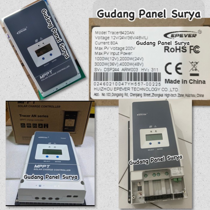 Terlaris Scc Solar Charge Controller Scc 80A Epever Tracer 8420An Real Mppt Auto