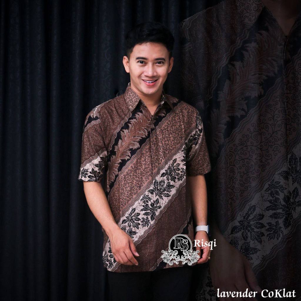 COD - KEMEJA BATIK PRIA LENGAN PENDEK MURAH - ATASAN BATIK PRIA PEKALONGAN GROSIR TURAMBI BATIK