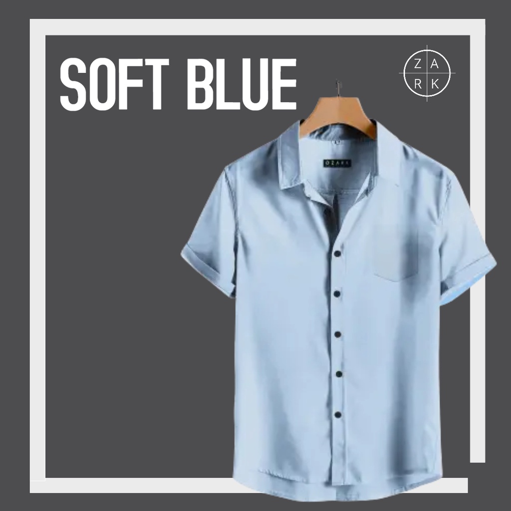 Kemeja Pria Polos - SoftBlue