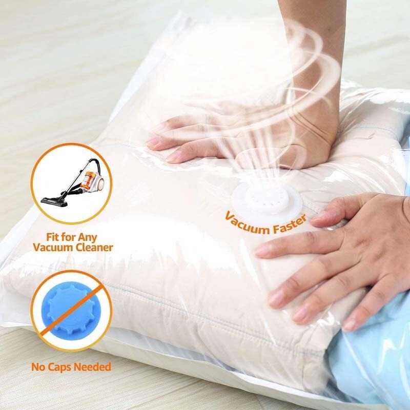 Vacuum Compression Bag Tas Vakum Penyimpanan Pakaian 70cm 5PCS - WB70 - Transparent