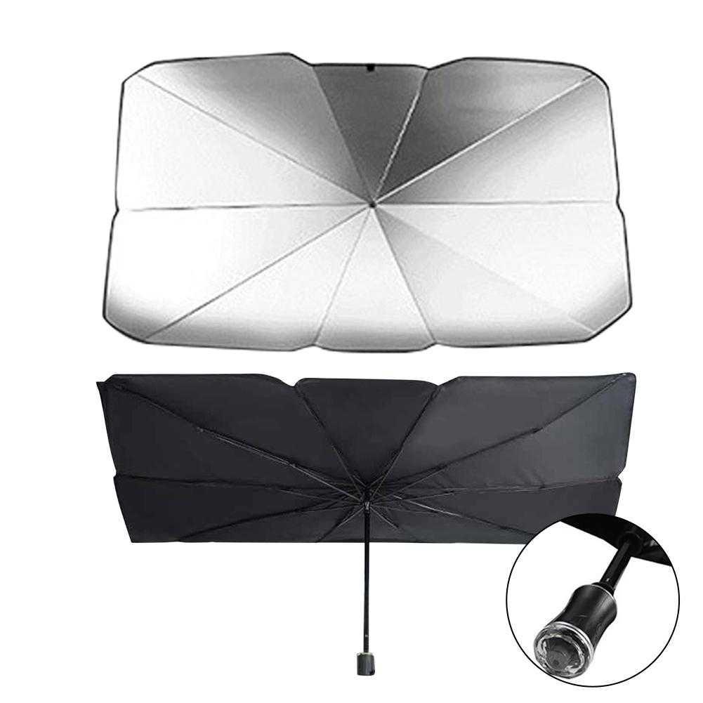 Sun Shade Cover Kaca Mobil Pelindung Matahari UV 145x79cm - TH79 - Black