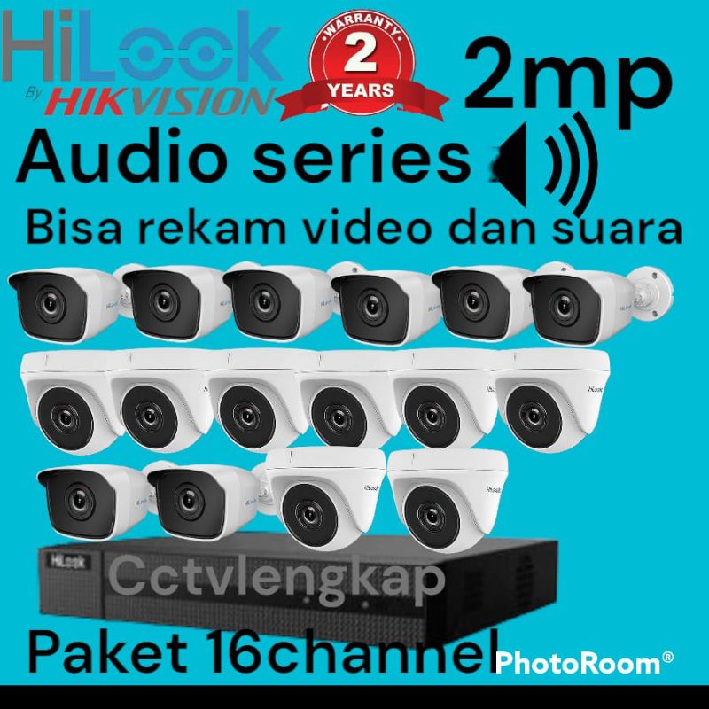 PAKET CCTV HILOOK 16 CHANNEL AUDIO SERIES 2MP 1080P TURBO HD LENGKAP