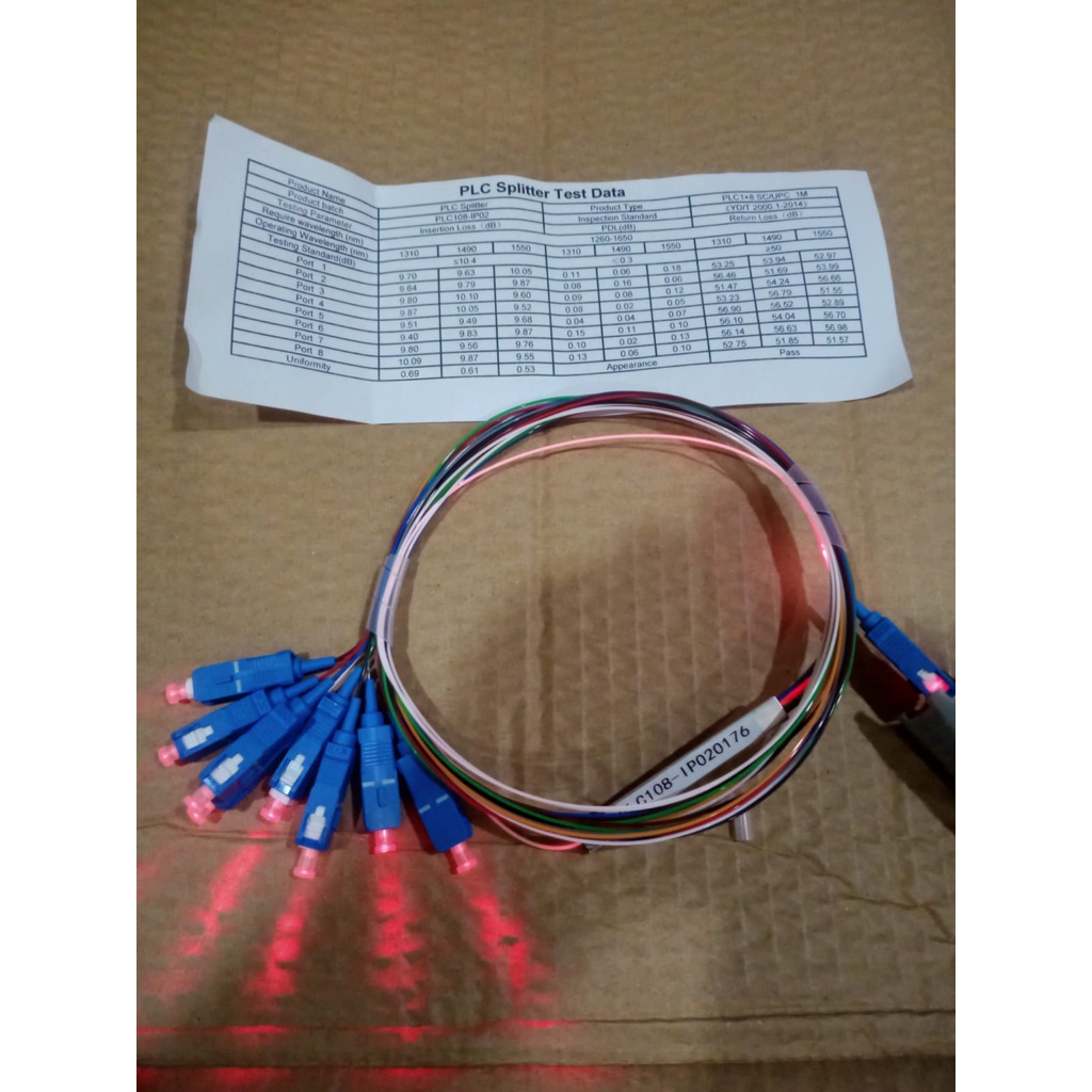 SPLITER 1X8 PASIF WARNA FIBER OPTIC