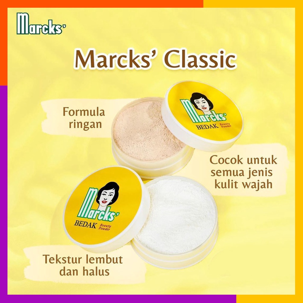 Bedak Tabur Marcks Beauty Powder 40gr // Bedak Tabur Marcks BPOM