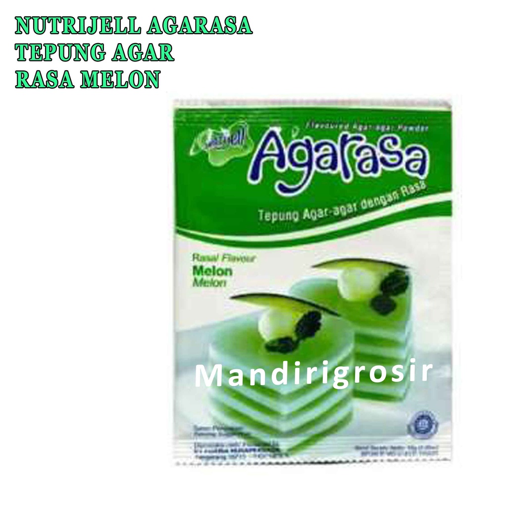 Agar Rasa* Nutrijell* Tepung Agar* Rasa Melon* 10g