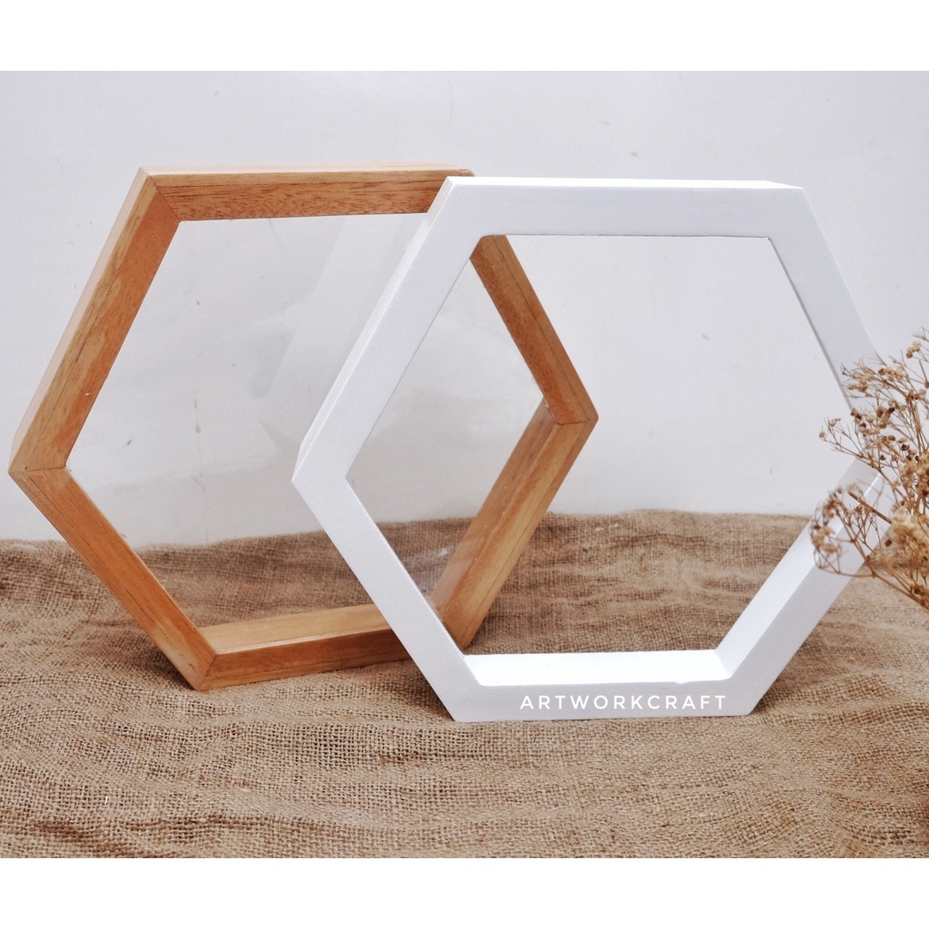 [40cm] Frame Mahar hexagonal 40 cm /  Mahar Pernikahan Seserahan Bingkai Hexagonal 40 cm