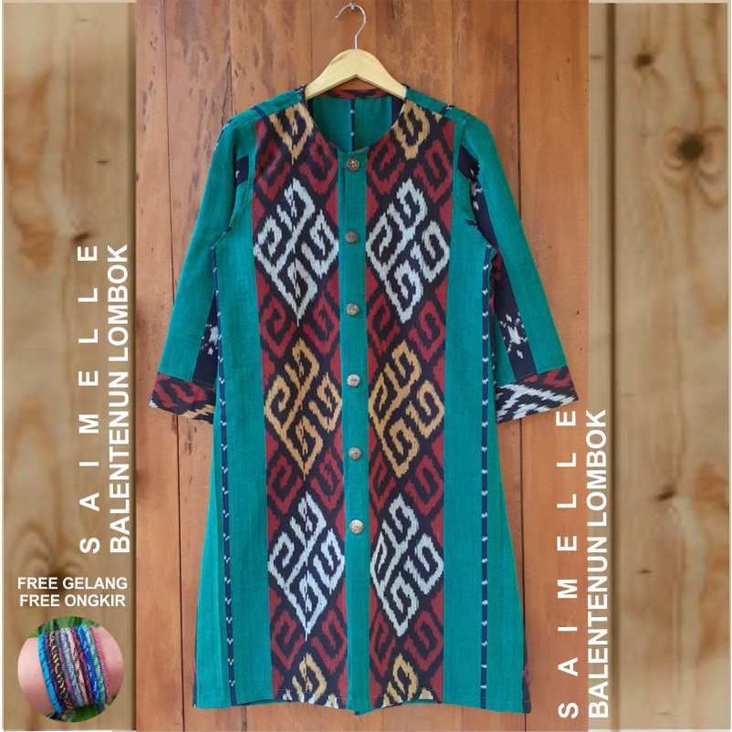 baju tunik tenun etnik lombok