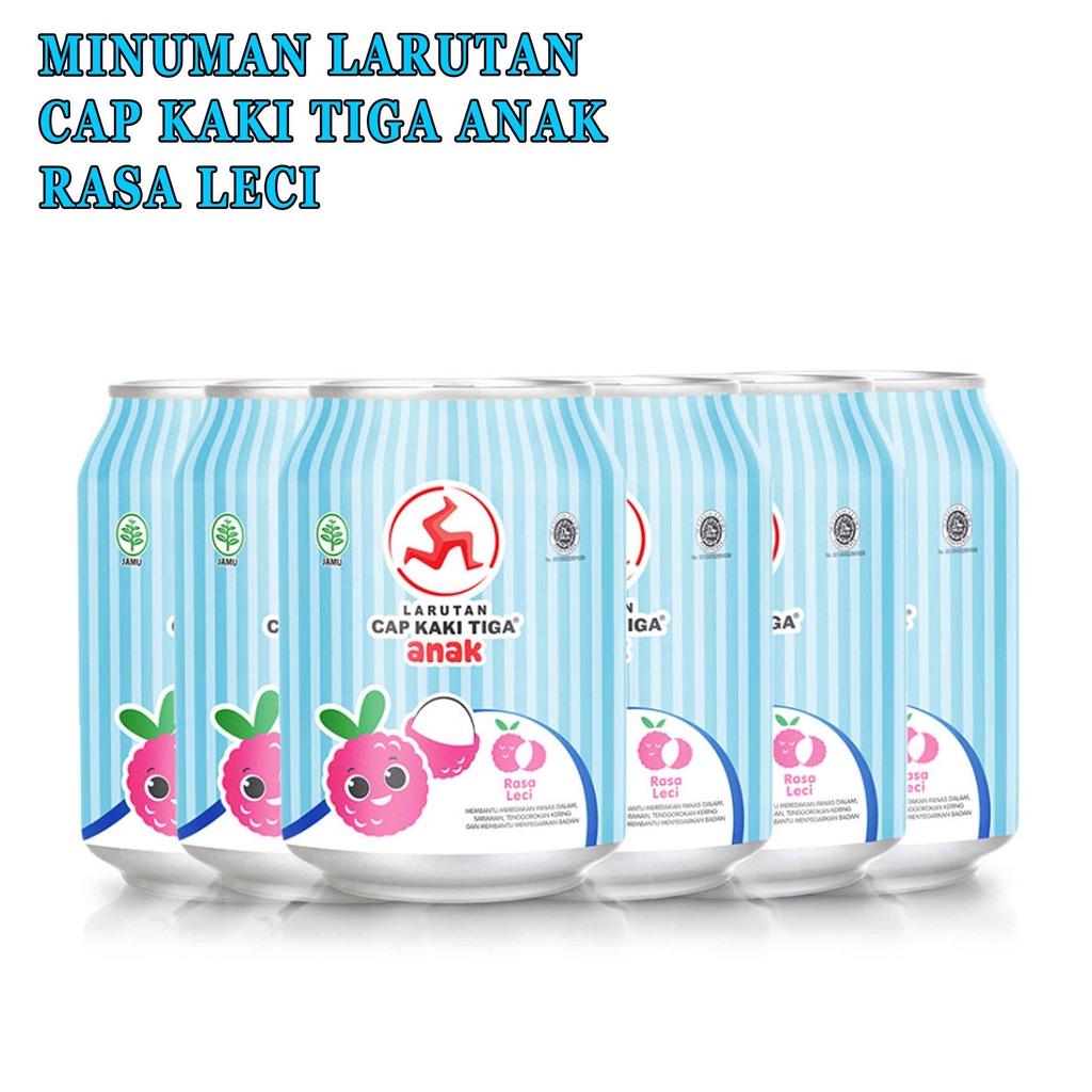 Cap Kaki Tiga Anak * Minuman Larutan * Rasa Leci * 250ml