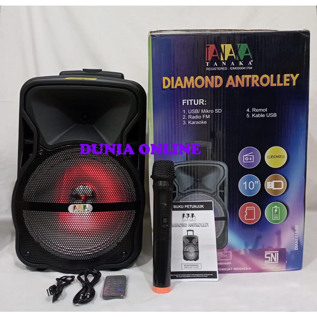 SPEAKER PORTABLE TANAKA DIAMOND ANTROLLEY 10 TANAKA 10INCH ANTROLLEY10