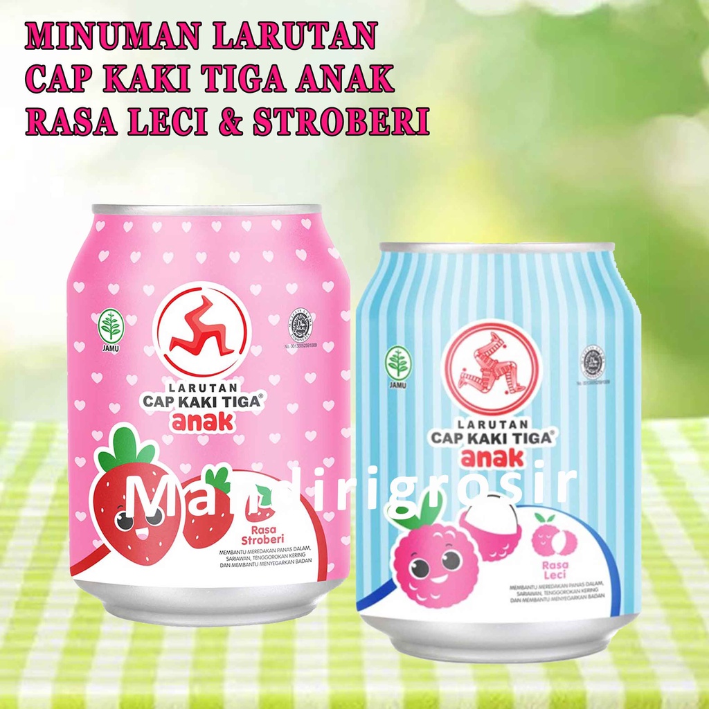 MINUMAN LARUTAN CAP KAKI TIGA ANAK STROBERI &amp; LECI 250ml