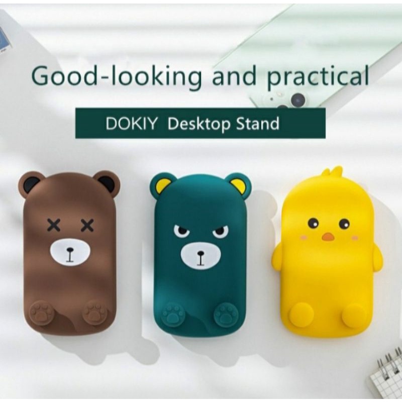MMM Stand Holder Lipat Karakter Lucu Universal Holder Folding Lipat Standing Phone Karakter Beruang bebek Cute