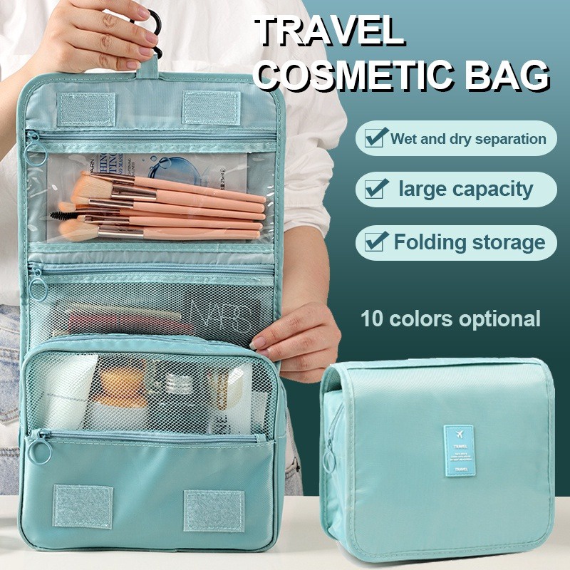 MMM Travel bag storage tas penyimpanan kosmetik perlengkapan mandi tas wanita serbaguna tas traveling original import bahan tebal Murah Import