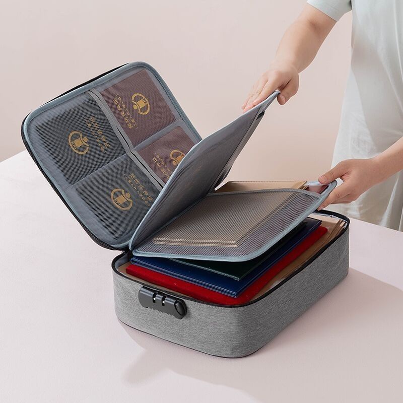 MMM Tas Penyimpanan Dokumen Storage Bag 3 Layer Sertifikat File Tempat Dokumen Penting Tas Multifungsi Travel Bag Portable Murah