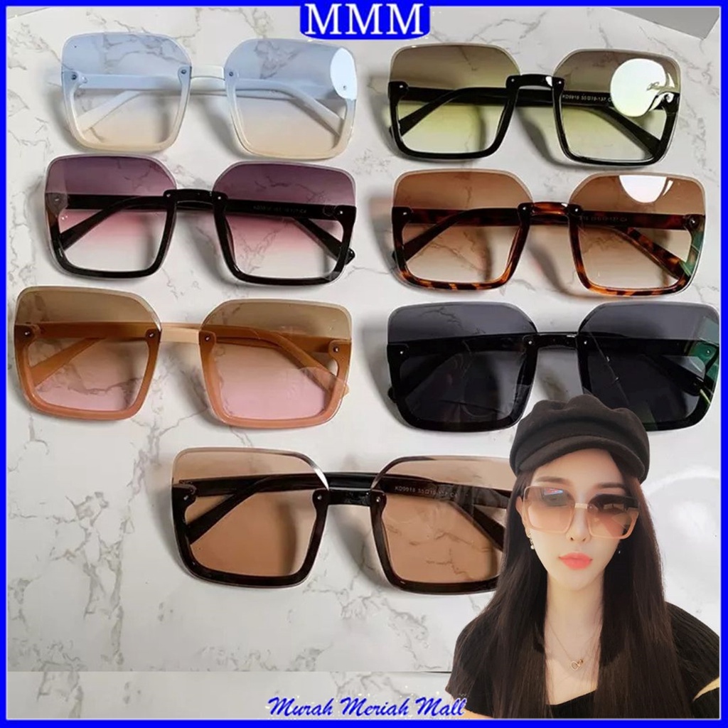 MMM Kacamata Wanita Hitam Sunglasses Half Frame 6596 KacaMata Setengah Bingkai Gradasi Fashion Eyewear Murah Import