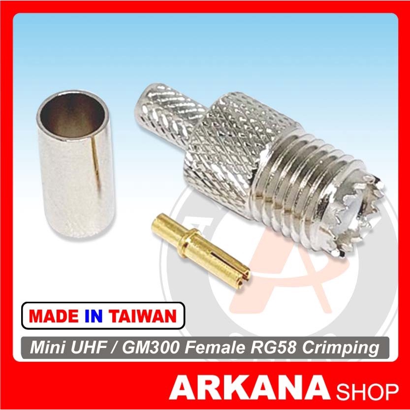 KONEKTOR MINI UHF ATAU GM300 FEMALE TO RG58 CRIMPING