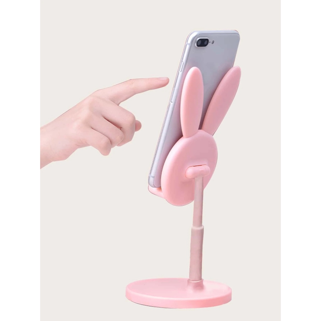 MMM Stand Holder HP Universal Karakter Rabbit Holder Folding Standing Phone Karakter Kelinci Cute Holder Desktop Lucu