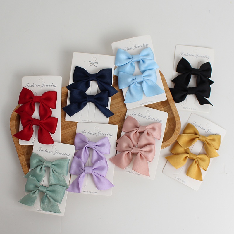 MMM Jepit Rambut Pita Anak Lucu 2 in 1 Jepitan Rambut Fashion Ribbon Hair Pin Gaya Korea Kids Import Murah
