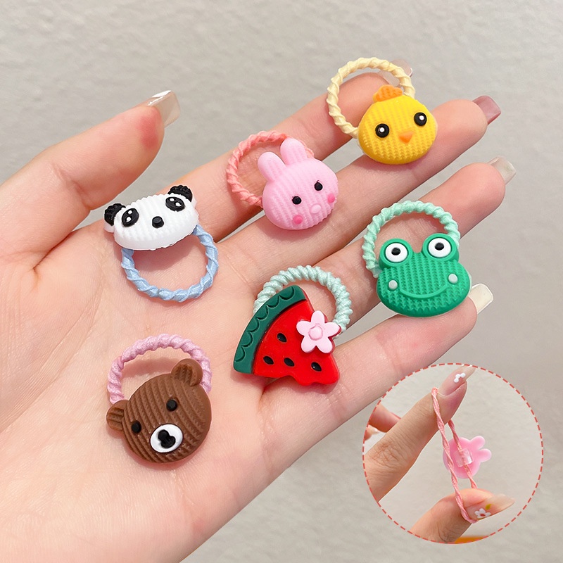 MMM Ikat Rambut Mini Anak Perempuan Lucu 10 in 1 Kunciran Kecil Rambut Fashion Karakter Bunga Pita Buah Gaya Korea Kids Aksesoris Rambut 10in1 Import Murah