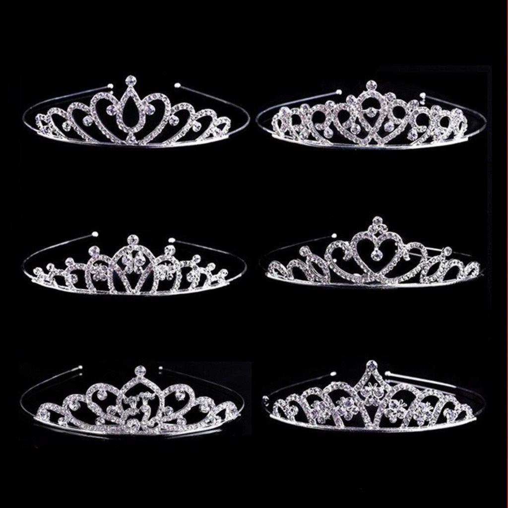 MMM Bando Mahkota Wanita Crown Berlian Women Jewelry Bando Anak Dewasa Mutiara Aksesoris Rambut Ala Princes Murah Import