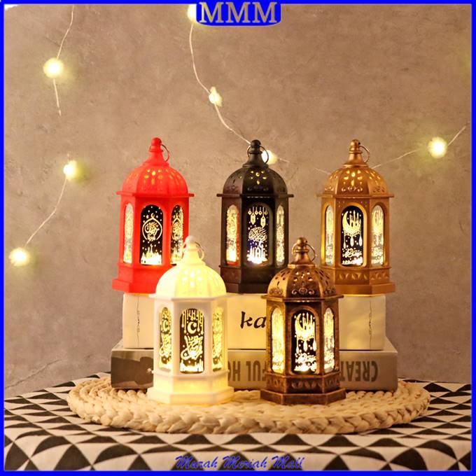 MMM LAMPU LED LENTERA DEKORASI RUMAH TEMA RAMADAN EAD MUBARAK GRATIS BATERAI