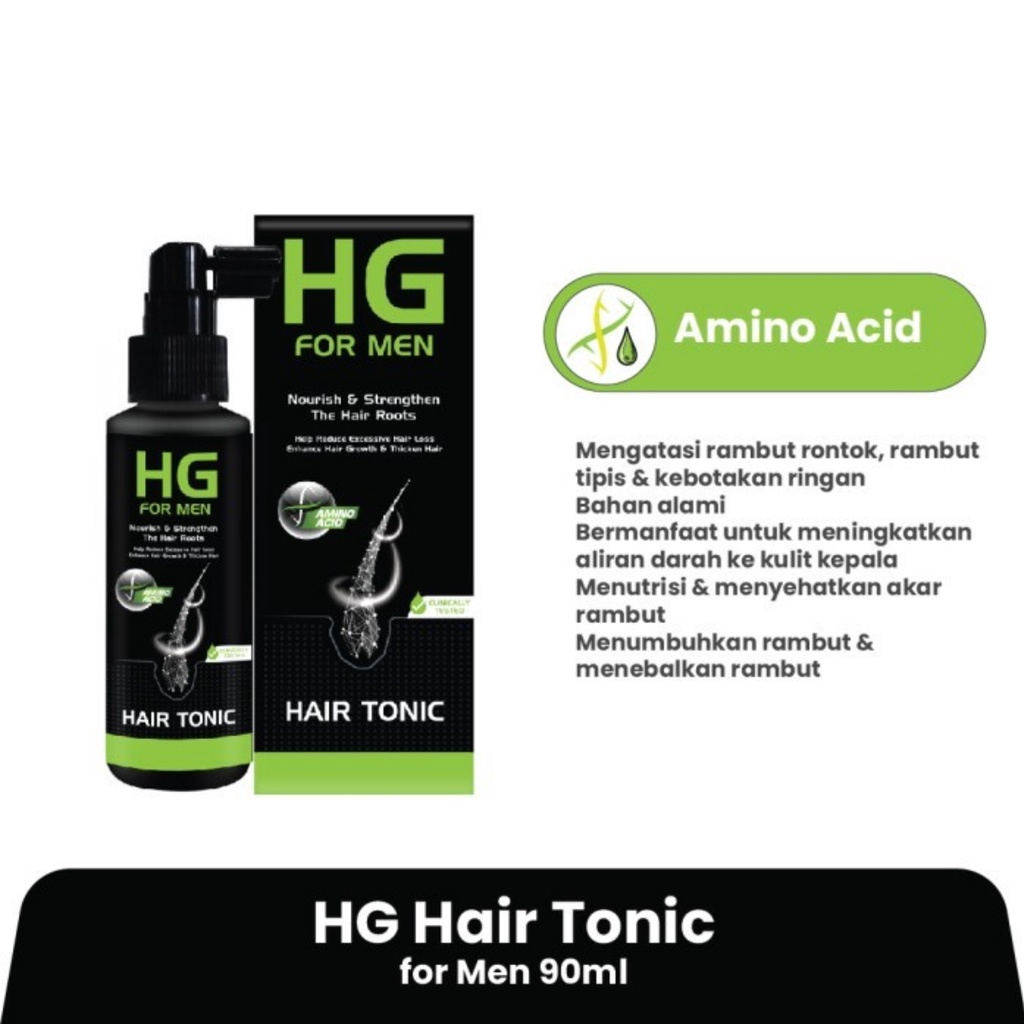 HG Hair Tonic For Men 90 ml - Tonik Rambut Rontok dan Kesuburan Rambut Pria