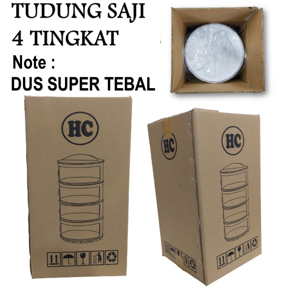 MMM Rak Tudung Saji Susun Penutup Penyimpanan Masakan Portable Makanan Lauk Buah Kue 4 Tingkat