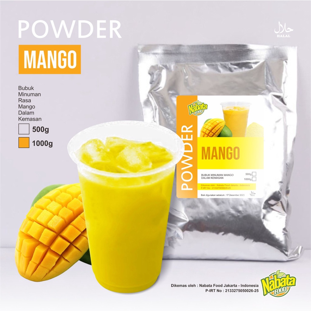 

Bubuk Minuman Rasa Mango Reguler 1 kg Powder Drink | King Mango Powder1 Kg / Bubuk Minuman Mangga