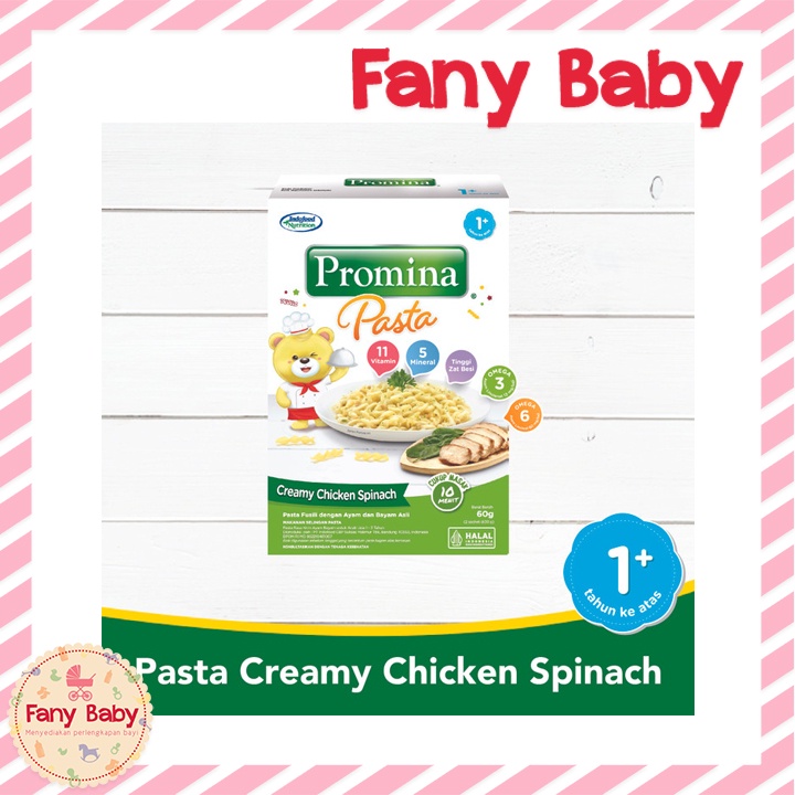 PROMINA PASTA CREAMY CHICKEN SPINACH 60GR [ 1 TAHUN KEATAS ]