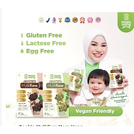 MOM UUNG COOKIE ASI BOOSTER MYLKFLOW CLASSIC CHOCO ATAU MATCHA PISTACHIO /COOKIE SEHAT PELANCAR ASI/ VEGAN...