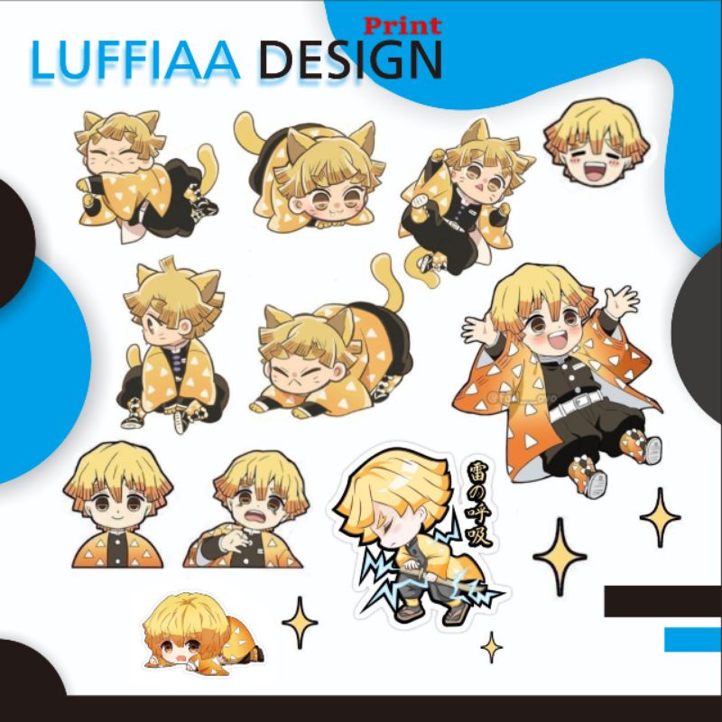 

30pcs Stiker zenitsu Anime kimetsu no yaiba Aesthetic