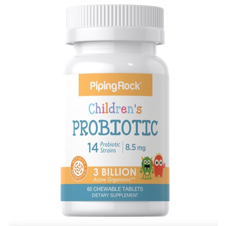 Pipingrock children probiotic 3 billion isi 60 chewable